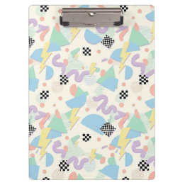 Retro 90s Memphis Aesthetic Pattern Clipboard