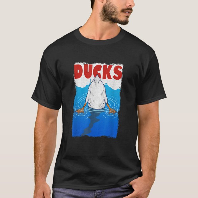 Retro 90s Movies Duck Pun Meme Men Women Funny Duc T-Shirt (Front)