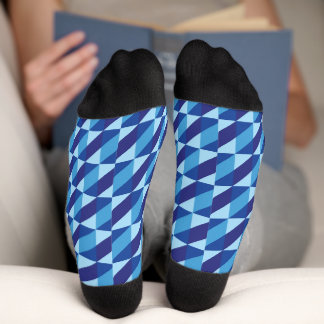 Retro 90s Nostalgia Zig Zag Geometric Abstract Socks