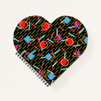 Retro 90s Nostalgic Heart Shaped Notebook Mini