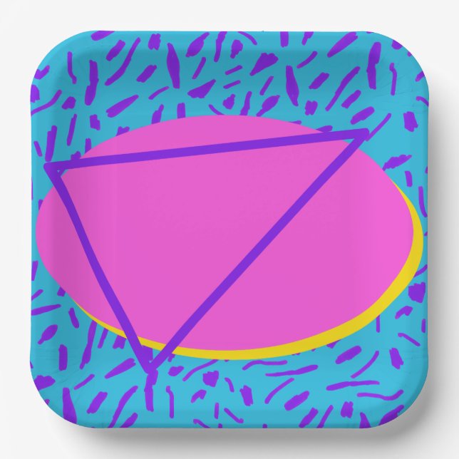 Retro 90's Party Plates (Front)