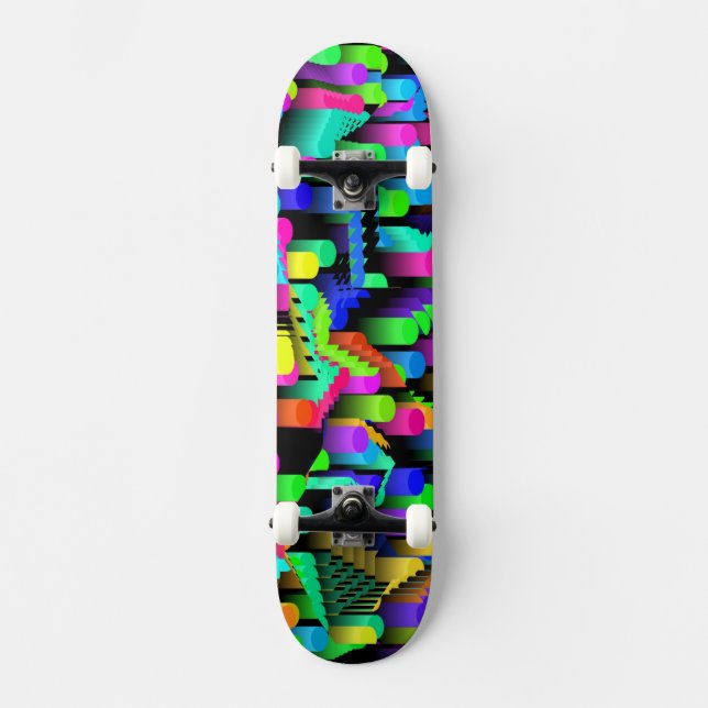 RETRO 90S PATTERN SKATEBOARD (Front)