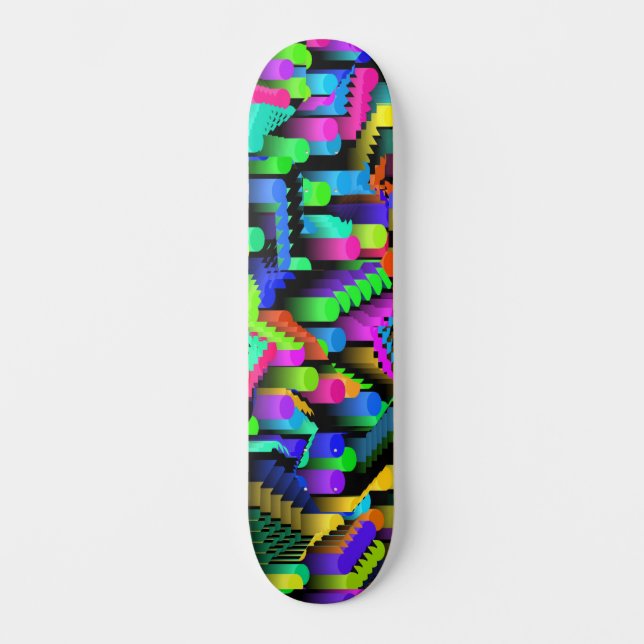 RETRO 90S PATTERN SKATEBOARD (Front)