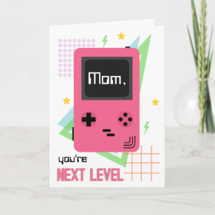 Retro 90's Pink Video Game Mother's Day Card