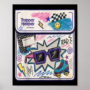 Retro 90s School Doodle Vibes Graphic Poster