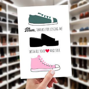 Retro 90's Shoes Throwback Mother's Day Card