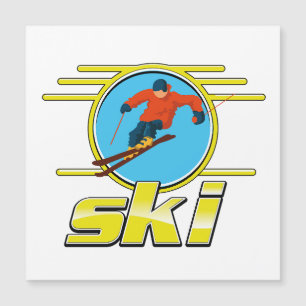 Retro 90s ski logo