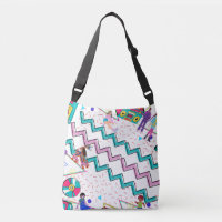 Retro 90's Tote Bag / Dancing / Vibrant