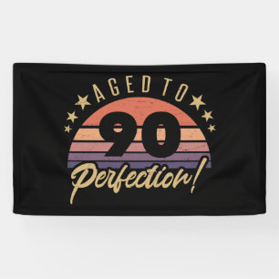 Retro 90th Birthday Humour Banner