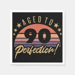 Retro 90th Birthday Humour Napkin