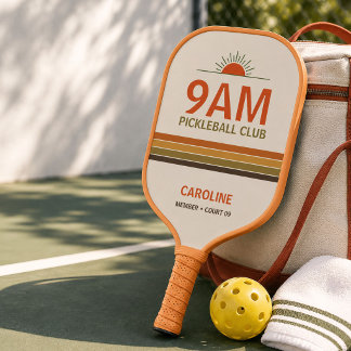 Retro 9 AM Pickleball Club Paddle