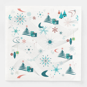 Retro A Go-Go Christmas Napkin