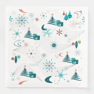 Retro A Go-Go Christmas Napkin