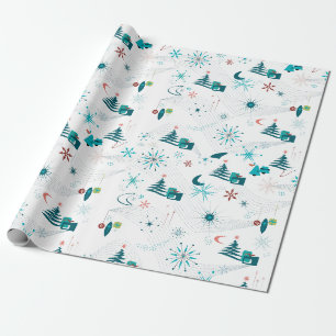 Retro A Go-Go Christmas Wrapping Paper