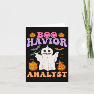 Retro A Therapist Bc Halloween Ghost Boo Havior An Card