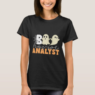 Retro Aba Therapist Bcba Halloween Ghost Boo Havio T-Shirt