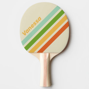 Retro ABC Street Angled Striping with Name Ping Pong Paddle