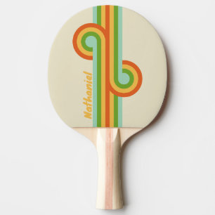 Retro ABC Street Stripe Loop with Name Ping Pong Paddle