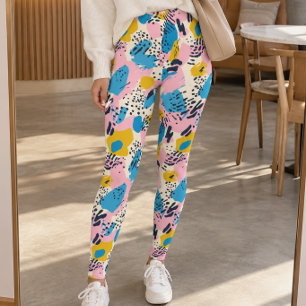 Retro Abstract Animal Print Leggings