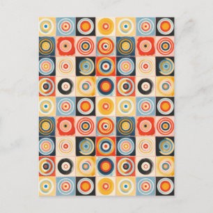 Retro Abstract Art in the style of Hilma af Klint Postcard