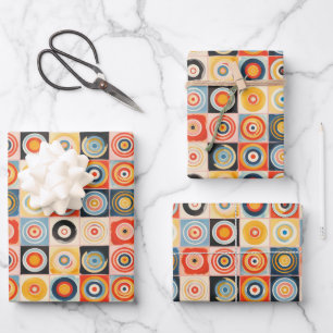 Retro Abstract Art in the style of Hilma af Klint Wrapping Paper Sheet