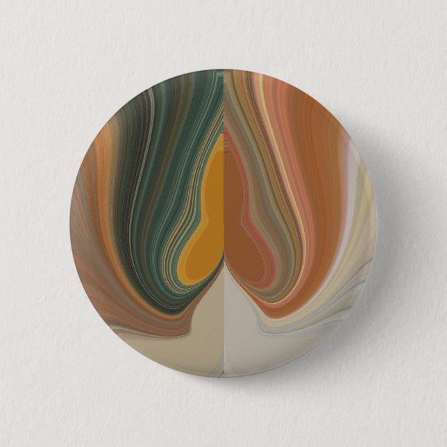 Retro Abstract Art Print 6 Cm Round Badge (Front)