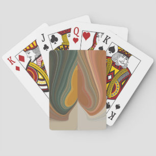 Retro Abstract Art Print Customise Product Playing Cards