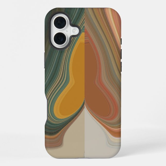 Retro Abstract Art Print iPhone Case (Back)