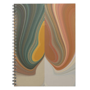 Retro Abstract Art Print Notebook