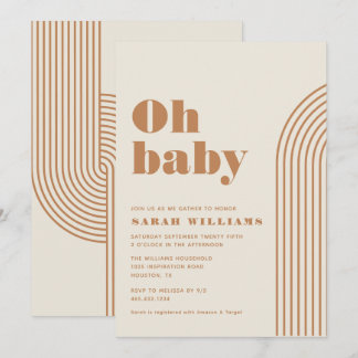 Retro Abstract Baby Shower | Invitation