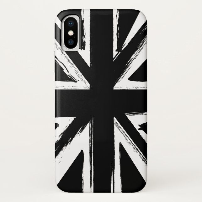 Retro abstract black union jack design Case-Mate iPhone case (Back)