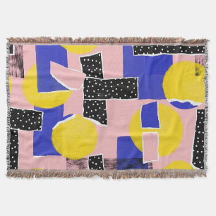 Retro Abstract Brushstroke (10) Throw Blanket