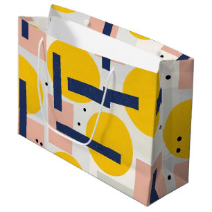 Retro Abstract Brushstroke (12) Large Gift Bag