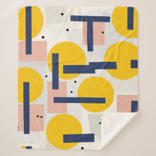 Retro Abstract Brushstroke (12) Sherpa Blanket