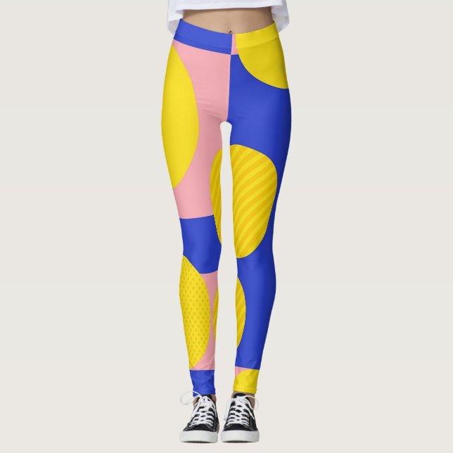 Retro Abstract Brushstroke (13) Leggings (Front)