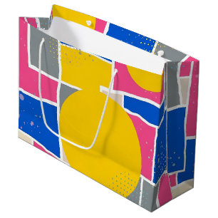 Retro Abstract Brushstroke (14) Large Gift Bag