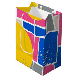 Retro Abstract Brushstroke (14) Medium Gift Bag