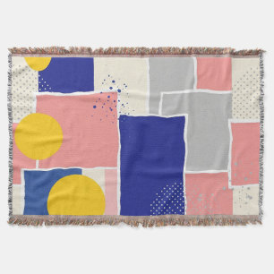 Retro Abstract Brushstroke (15) Throw Blanket