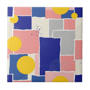 Retro Abstract Brushstroke (16) Tile