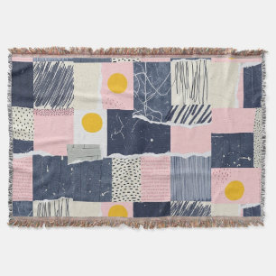 Retro Abstract Brushstroke (1) Throw Blanket