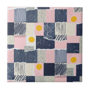 Retro Abstract Brushstroke (1) Tile
