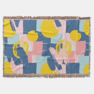 Retro Abstract Brushstroke (6) Throw Blanket