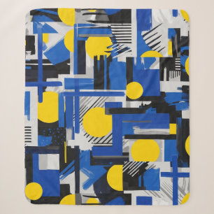 Retro Abstract Brushstroke (7) Sherpa Blanket
