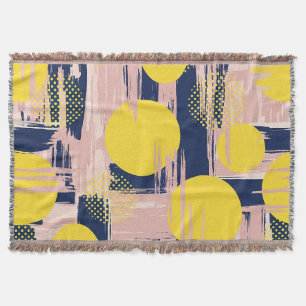 Retro Abstract Brushstroke (8) Throw Blanket
