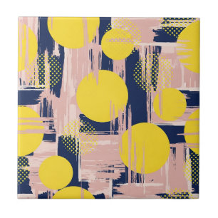 Retro Abstract Brushstroke (8) Tile