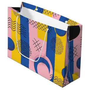 Retro Abstract Brushstroke (9) Large Gift Bag
