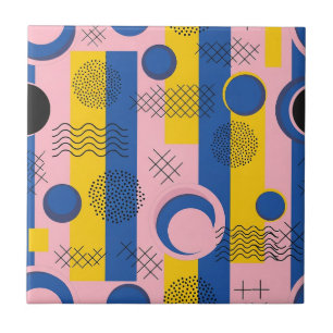 Retro Abstract Brushstroke (9) Tile