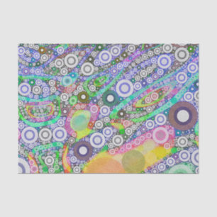 Retro Abstract Circle Pattern Tissue Paper