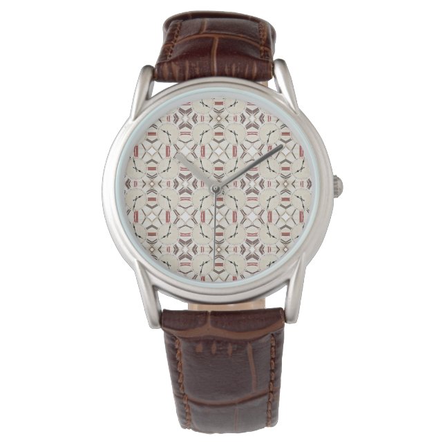Retro abstract clock pattern watch (Front)