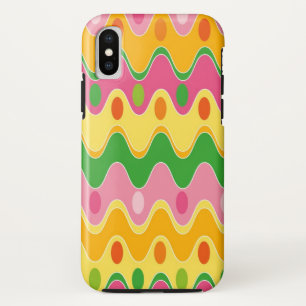 Retro Abstract Colourful Zig Zag Mod Phone Case
